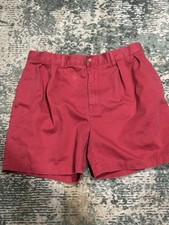 Vintage Polo Ralph Lauren Chino Coral Pleated Front Shorts Size 36