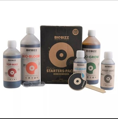 BIOBIZZ Starters Pack, Düngerset Grow + Bloom + Topmax 100% organischer Dünger