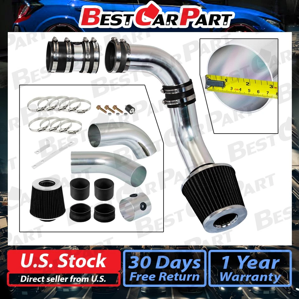 Kit de indução de ar frio BCP BLACK 99-05 Grand AM/Alero 3.4L V6 + filtro - Imagem 2 de 4