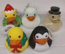 Target Bullseye Playground Set of 5 Christmas Holiday Rubber Ducks NEW 2024 K
