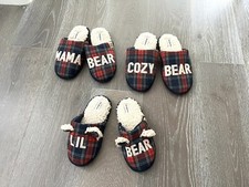 Dearfoam slippers Mama Bear Cozy Bear Lil bear family Christmas