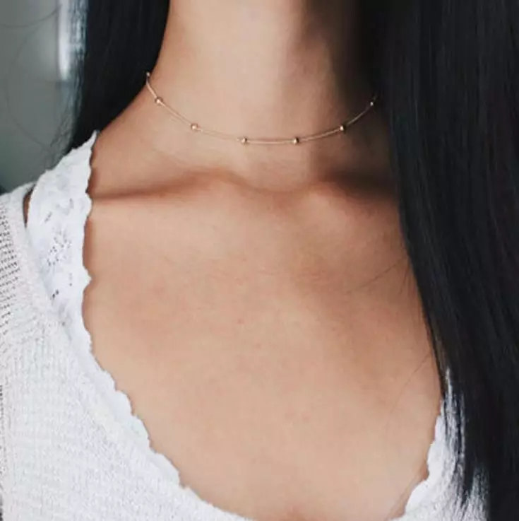 Metal choker chain sale