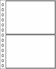 100-LINDNER-811-Ergänzungsblätter-2er-Teilung-Postkarten-&-Banknoten-&-Bilder