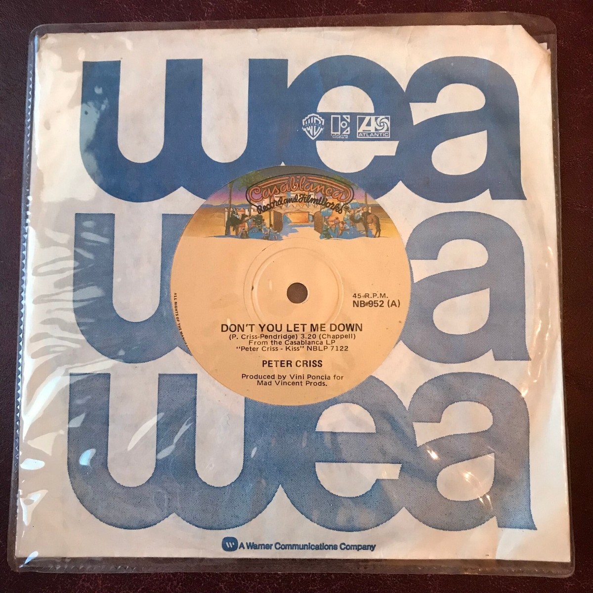 Don't let me down / Peter Criss 洋楽レコード Don't let me down / Peter Criss 洋楽レコード Peter Criss – Don't