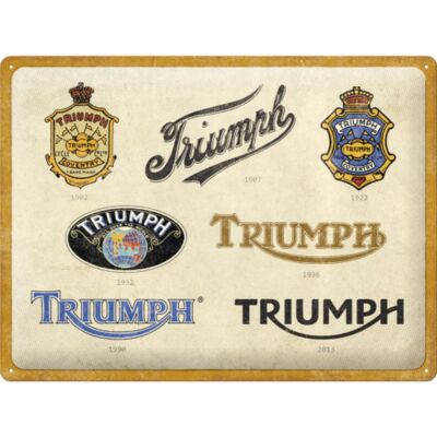 Nostalgic Art - Retro Garage Tin Sign Metal Sign 30x40cm - Triumph Logos