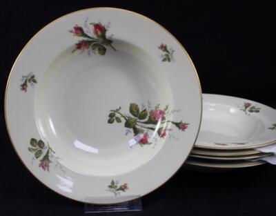Rosenthal Petal Rose Set of Five Rim Soup Bowls