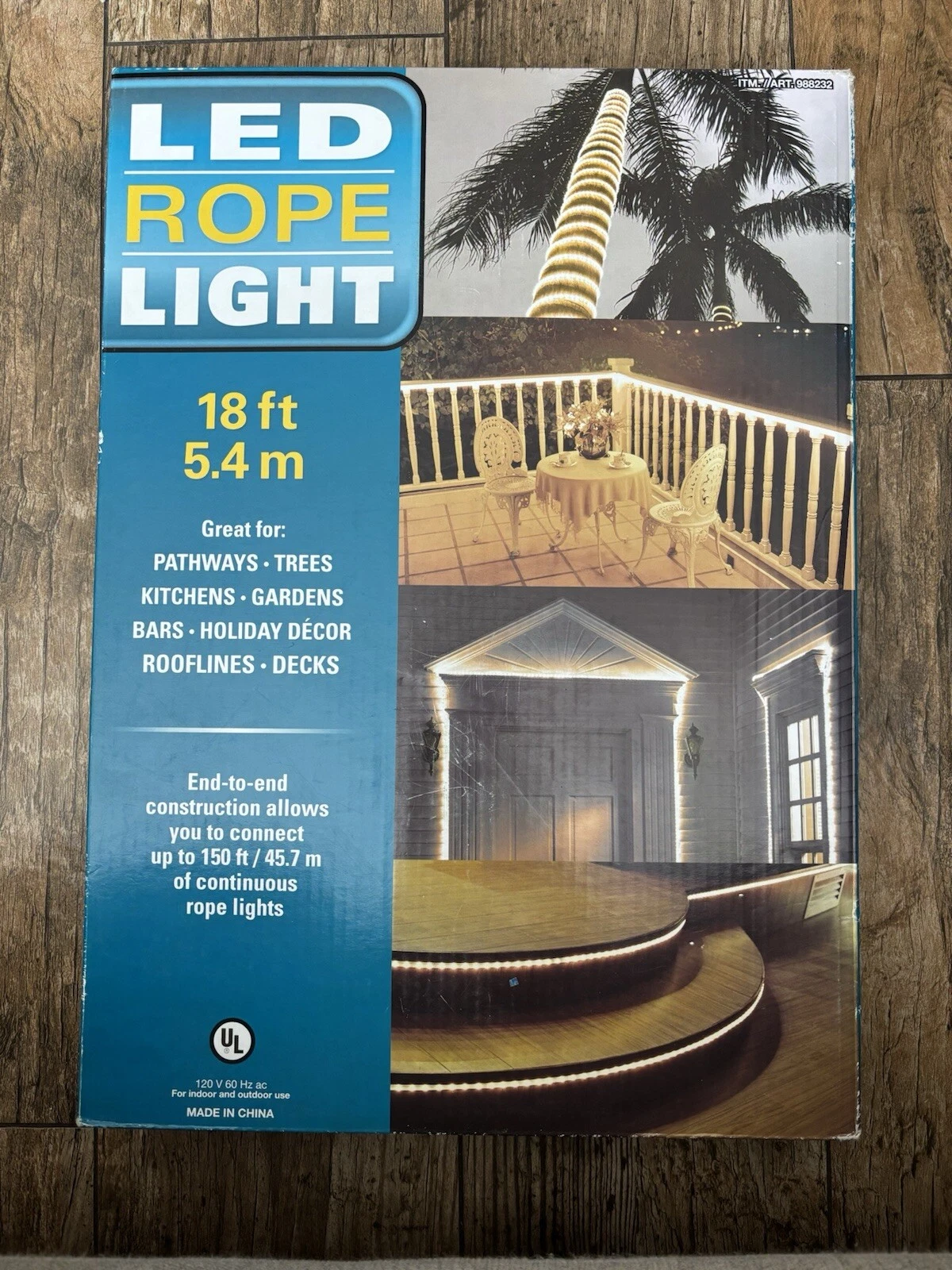 2 LED Rope Light 18 ft (5.4m) for Outdoor/Indoor Use-Trees, Kitchens, Decor, Etc