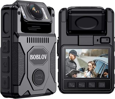 BOBLOV M7 128G Körper Kamera Integrierte GPS 180° drehbare Kamera Polizei Kamera