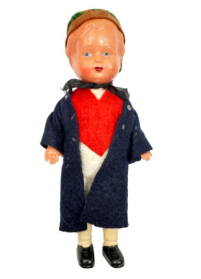 1930s Vintage German Edi Boy Doll #16 Erich Dittmann Celluloid Jointed 7''