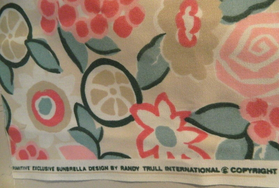 Screen Printed Rose Pattern 3.25X4.5 Feet Fabric. BB4 Foto 4 de 4