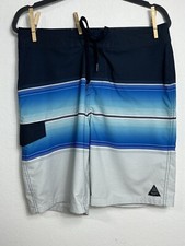 TRINITY Boardshorts Swim Trunks Mens Size 32 Striped Drawstring Surf
