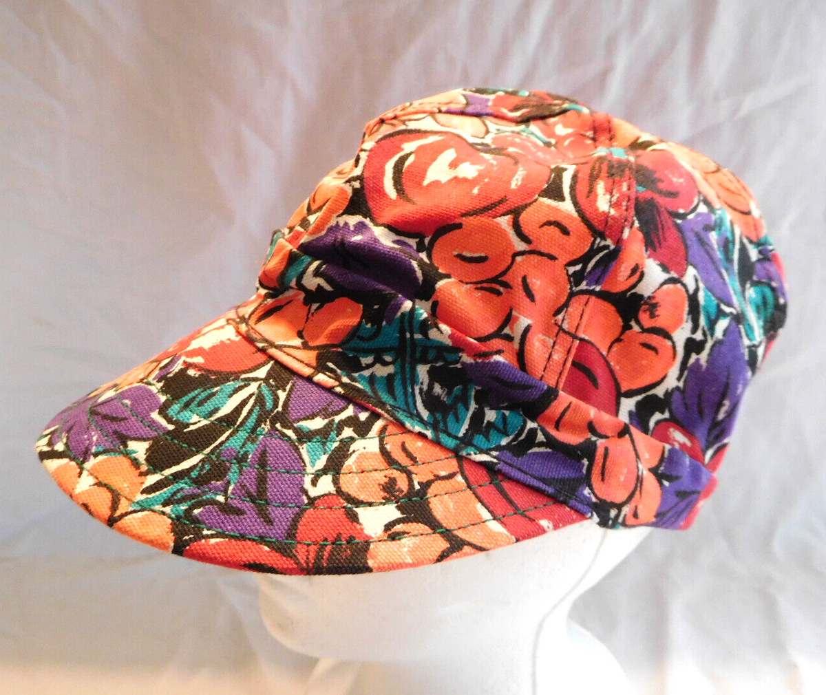 Vintage Kromer Welder Welding Cap Hat Size 56 Union Made USA All Over  Fruit