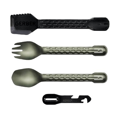 Gerber 31-003468 ComplEAT Camp Kitchen Multi-Tool 2.25 oz. 10 Tools - Flat Sage