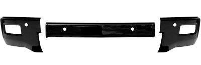 Gloss Black Front Bumper Overlay Set Cap Cover 14-15 Silverado w/Fogs w/Sensor