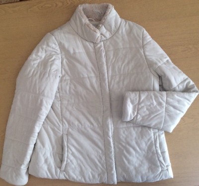 Marella Sport Giacca imbottita beige chiaro Collo in Ecopelliccia