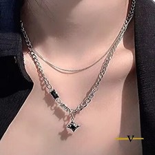 Collana Uomo In Titanio &ndash; Catena Trendy Hip Hop, Colore Argento, Spedizione Veloce Gratuita