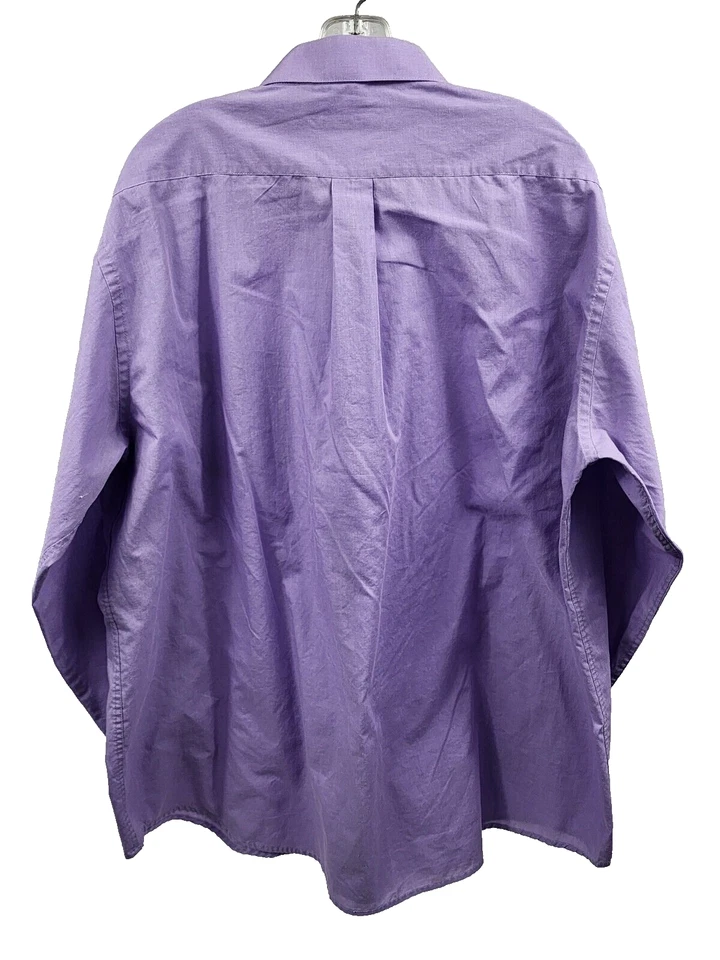 Camisa de vestir Adolfo púrpura manga larga para hombre grande 3XL 19/19/1/2 34/35 Foto 2 de 4