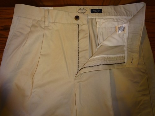 NEW MEN'S ST. JOHN'S BAY BEIGE CHINO PANTS SIZE 34X34 MSP $60 - Picture 3 of 5