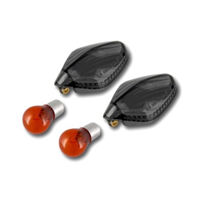 Blinkergläser Honda NC 750 S X D Integra RC72 RC90 schwarz rauchgrau smoked