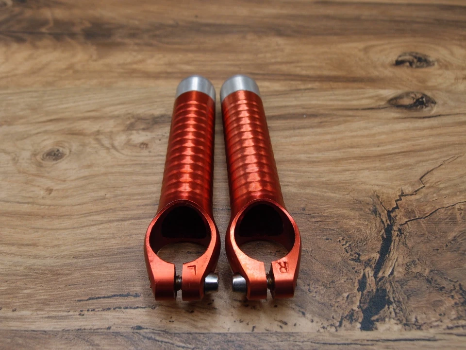 Extremos de barra de aleación de aluminio MTB años 90 FMF rojo anodizado 22,2 mm Foto 3 de 4