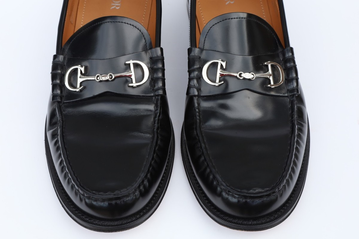 Christian Dior Horsebit CD Bit Logo Mens Loafers Size 44/US Christian Dior Horsebit CD Bit Logo Mens Loafers Size 44/US