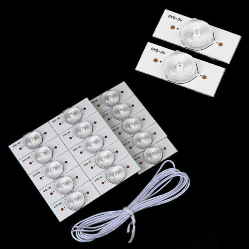 20 piezas perlas de lámpara SMD 3V con lente óptica fliter para 32-65 pulgadas LED TV Re^^i - Imagen 1 de 7