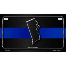 Rhode Island Thin Blue Line Novelty Motorcycle License Plate Tag MP-8921