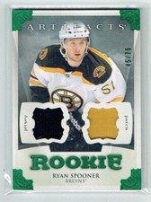 13-14 UD Upper Deck Artifacts  Ryan Spooner  /75  Rookie  Jersey--Patch