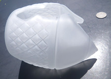 Sea Glass, Bottom of a Clear Decanter Bottle with Dimond Pattern