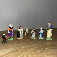 Lot De 7 Santons De Provence Collection Personnages Crèche Noël 