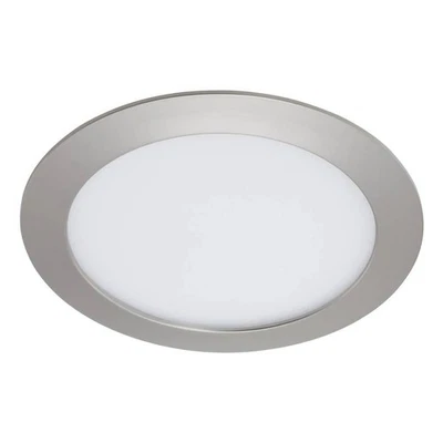 LED Einbauleuchte Panel Nickel matt Ø17cm IP44 12W 1200lm 4000K 4-Stufen-Dimmbar - Bild 1 von 3