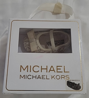 Michael Kors White Baby GRACE Ella Girls Little Kid's Shoes Size US 2