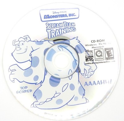 Pixar s Monsters Inc: Scream Team Training PC CD-ROM 2001 Disc Only