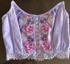 NWT Victoria s Secret Dream Angels Floral Embroidered Strapless Corset Top S