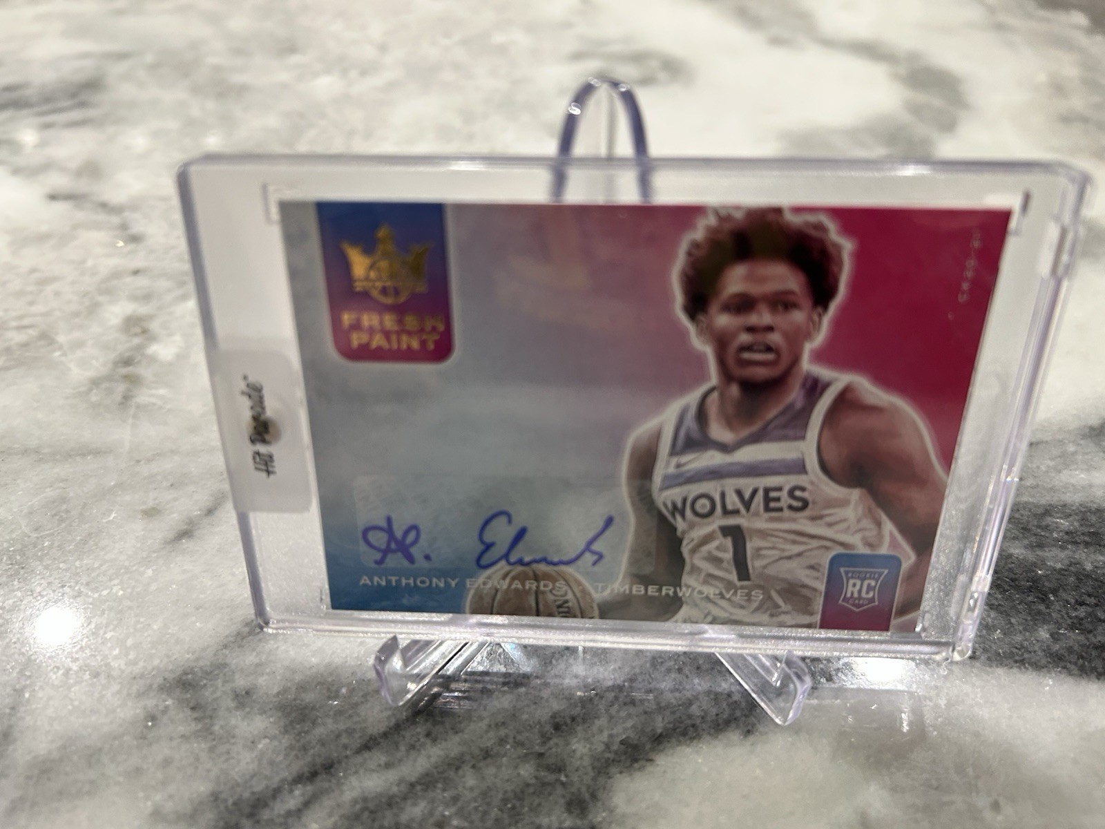 Anthony Edwards 2020 Court Kings Fresh Paint Rookie Auto /99