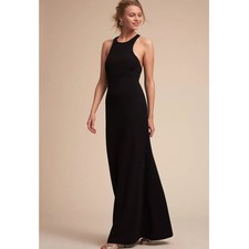 New Anthropologie BHLDN Selina Criss-Cross Crepe Halter Maxi Dress $228 SIZE 2