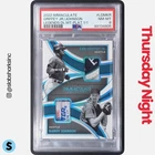 2022 IMMACULATE KEN GRIFFEY JR./RANDY JOHNSON DUAL MATS PLATINUM PATCH 1/1 PSA 8