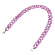 Acrylic Purse Strap,23.6" Matte Bag Chain Replacement Pink Purple