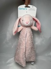 Carter  s Bunny Lovey Security Blanket Pink Purple Plush Baby NWT