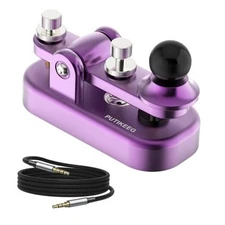 Mini Morse Radio Key CW HAM Send Telegram Double Paddle Morse Code Key Purple
