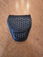 Safariland Basketweave Double Handcuff Case With Hidden Snap By Bianchi