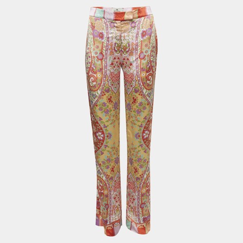 Etro Multicolour Floral Print Wide Leg Pants S