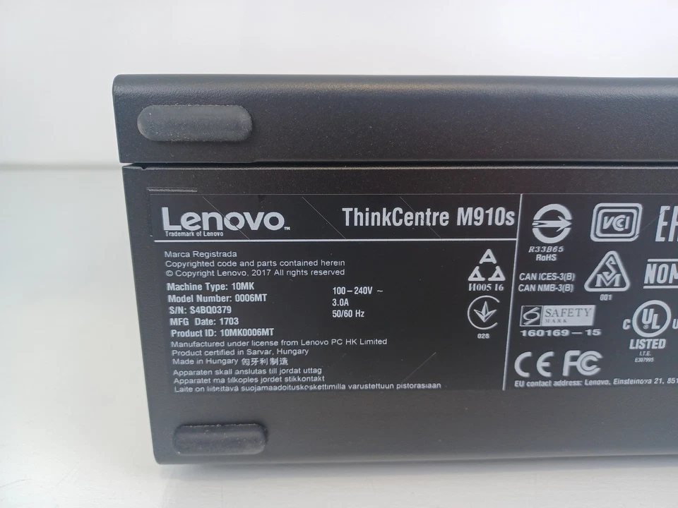 Lenovo ThinkCentre M910S Desktop i7-7700 3.60 GHz 16GB 256GB NVME Windows 11 Pro - Image 4 of 4
