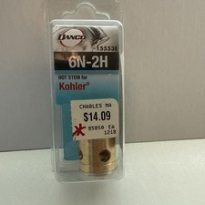 Danco Hot Stem for Kohler Faucets 6N- 2H   15553 E  NEW