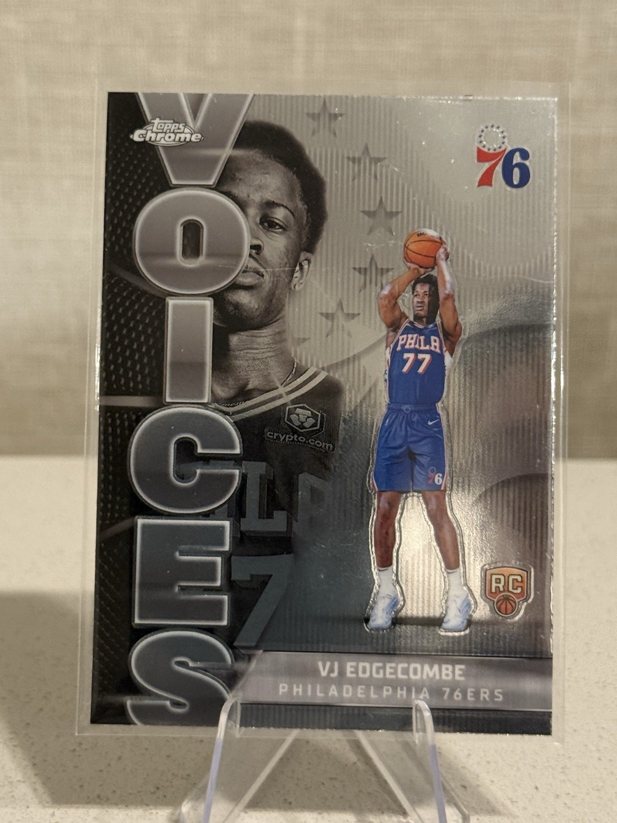 2025-26 Topps Chrome VJ Edgecombe #VS-8 Voices Insert RC Rookie SP