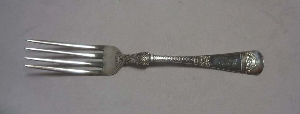 Antique Gorham Sterling Silver Empress 7 5/8" Dinner Fork Monogrammed - Image 3 of 4