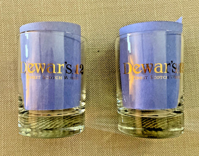Set of 2 Dewar's 12 Finest Scotch Whisky Glasses