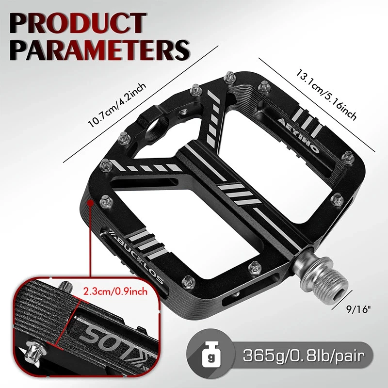 Pedales de bicicleta de montaña Pedal de bicicleta ultraligero antideslizante 3 rodamientos Pedales de carretera Foto 3 de 4