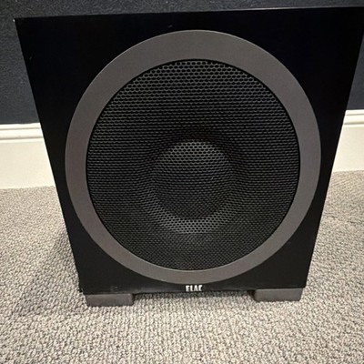 ELAC Debut S10EQ High Performance Subwoofer Black Wired Stereo RCA Input