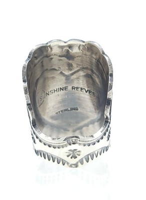 Sunshine Reeves Navajo Sterling Silver Heart Finger Cuff Ring